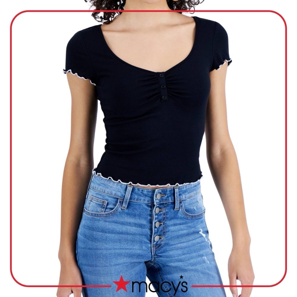 crave fame sweetheart neckline top